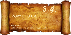 Bajcsi Gyula névjegykártya